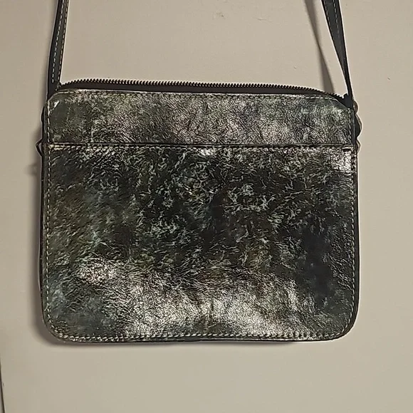 NWOT Patricia Nash granada turquoise tooled leather crossbody purse - Picture 6 of 12